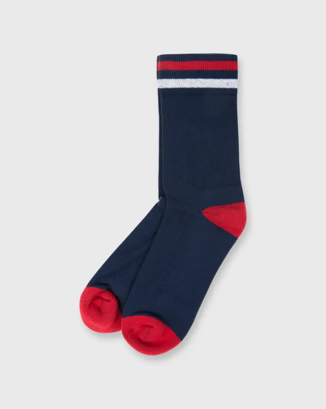 Kennedy Luxe Athletic Socks in Navy sold by Mashburn