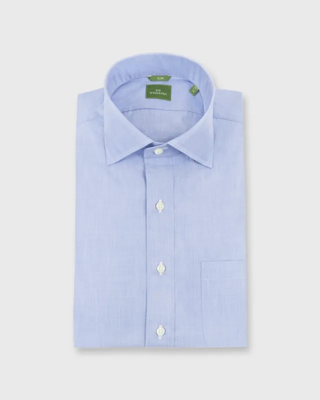 Slim-Fit Spread Collar Dress Shirt in Blue End-On-End sold by Mashburn