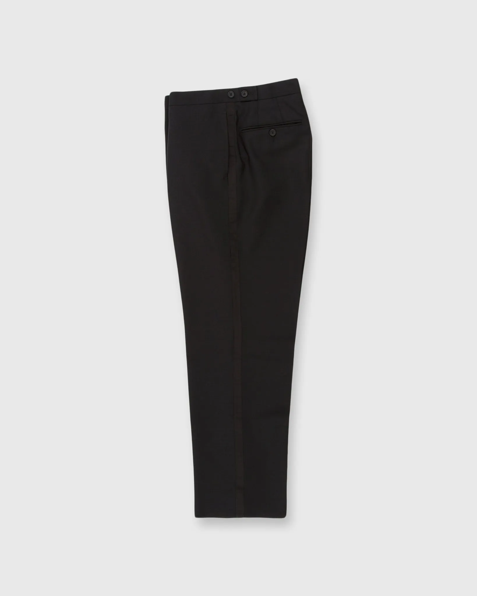 Kincaid No. 3 Peak Lapel Tuxedo in Black Wool Mohair with Silk Grosgrain Trim sold by Mashburn product image thumbnail 4