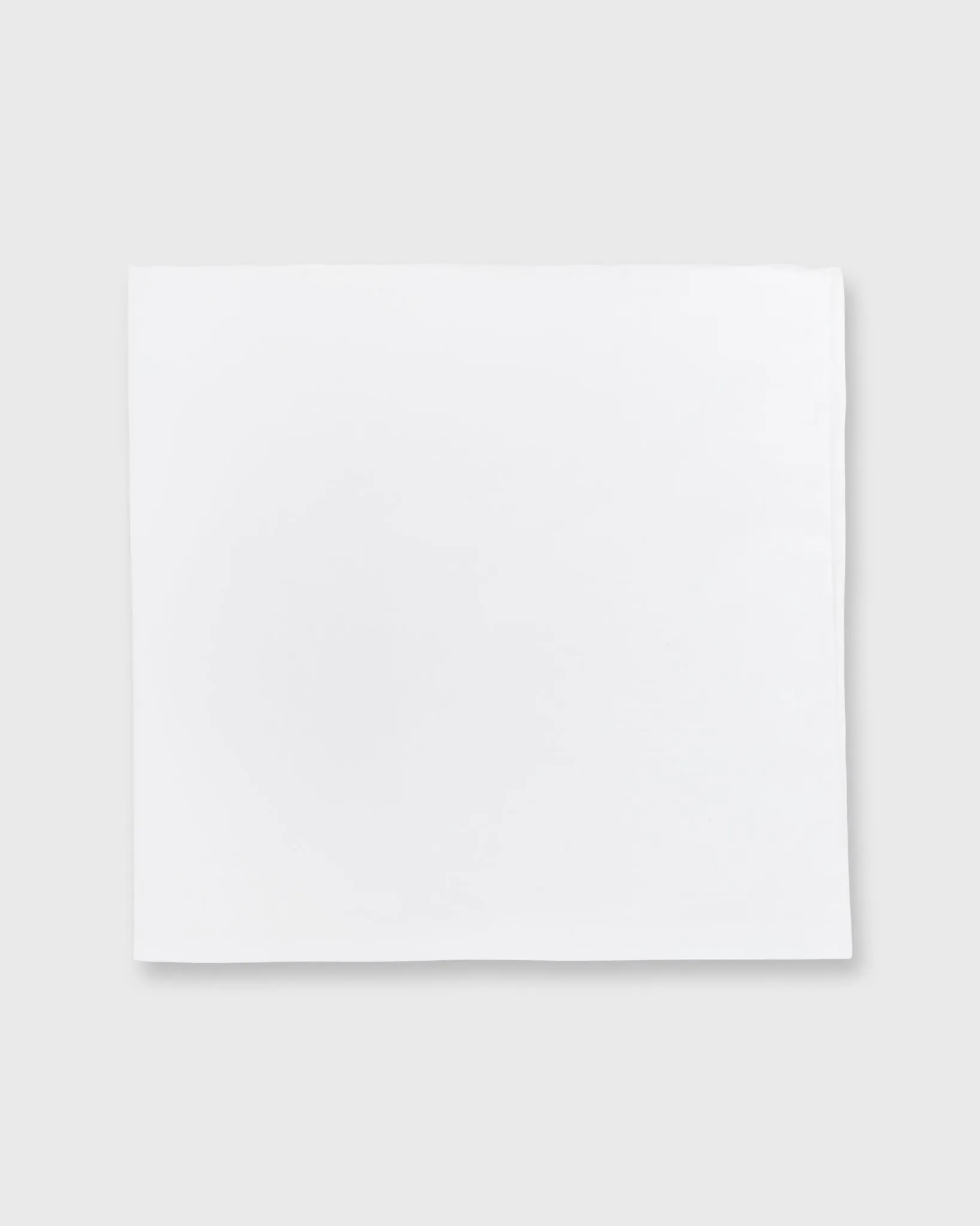 Hand-Rolled Pocket Square in White Cotolino sold by Mashburn