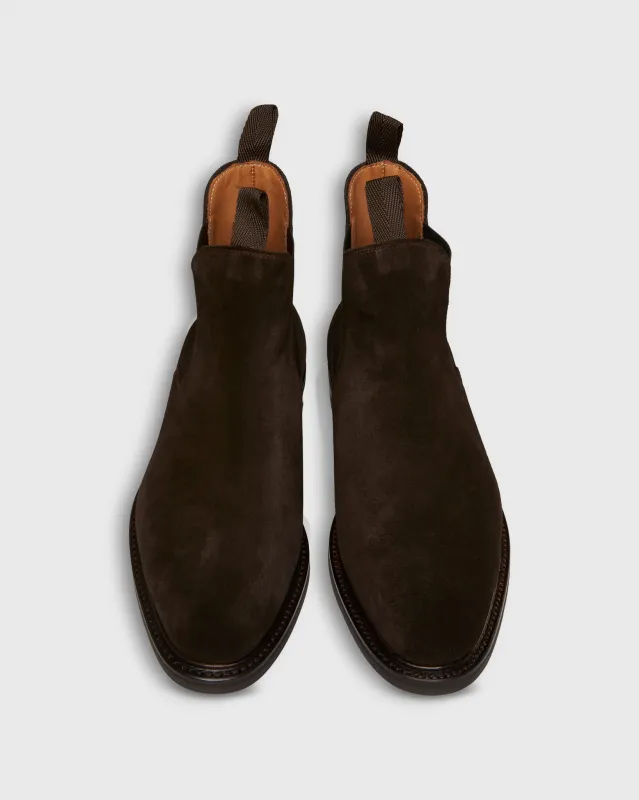 Chelsea Boot in Bitter Chocolate Suede sold by Mashburn