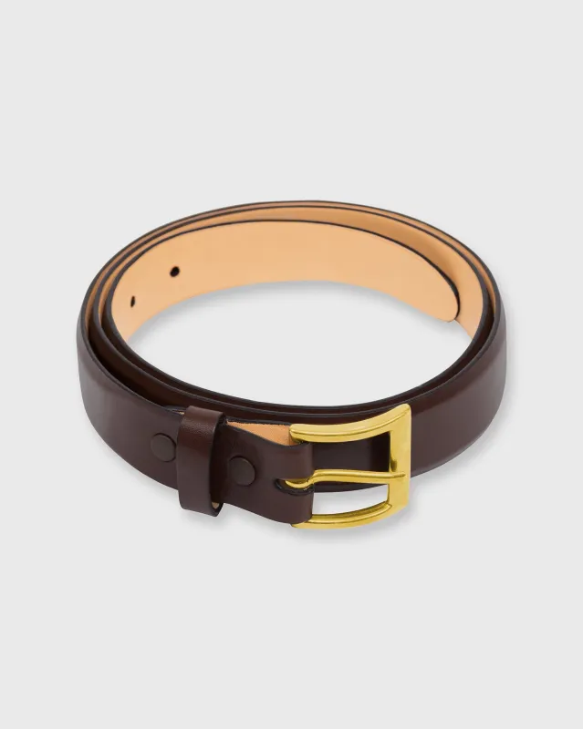 1" Belt in Dark Brown Calfskin sold by Mashburn