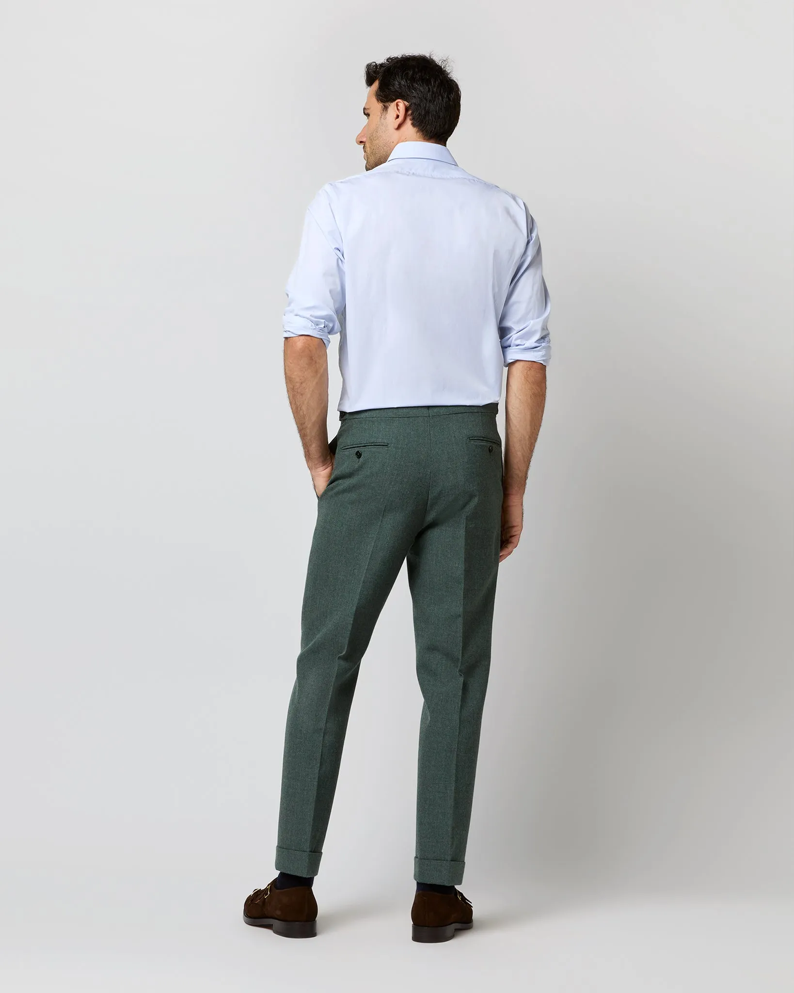 Spread Collar Dress Shirt in Sky Poplin sold by Mashburn product image thumbnail 5