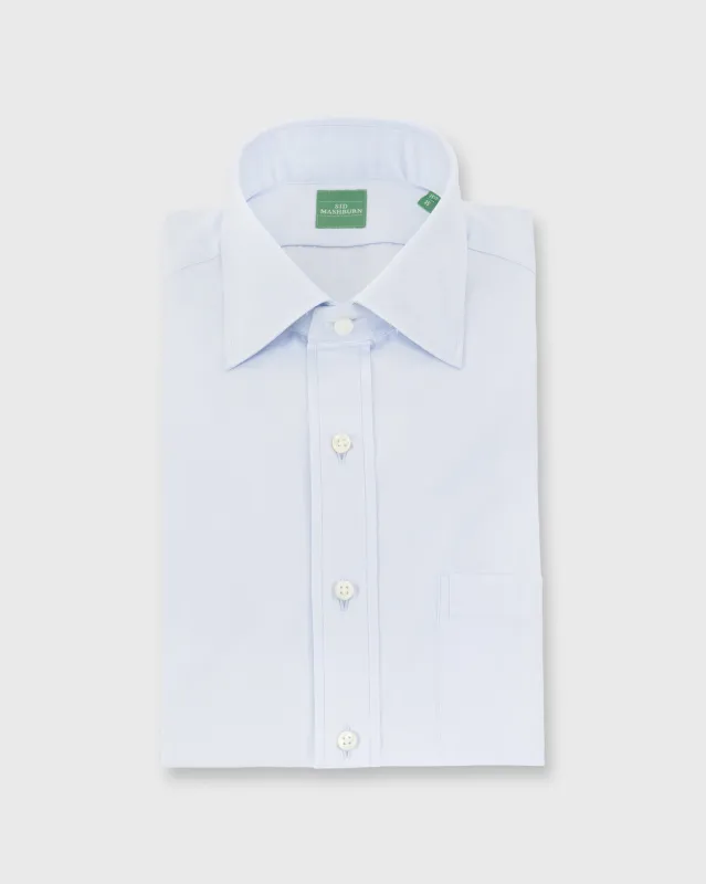 Spread Collar Dress Shirt in Sky Poplin sold by Mashburn