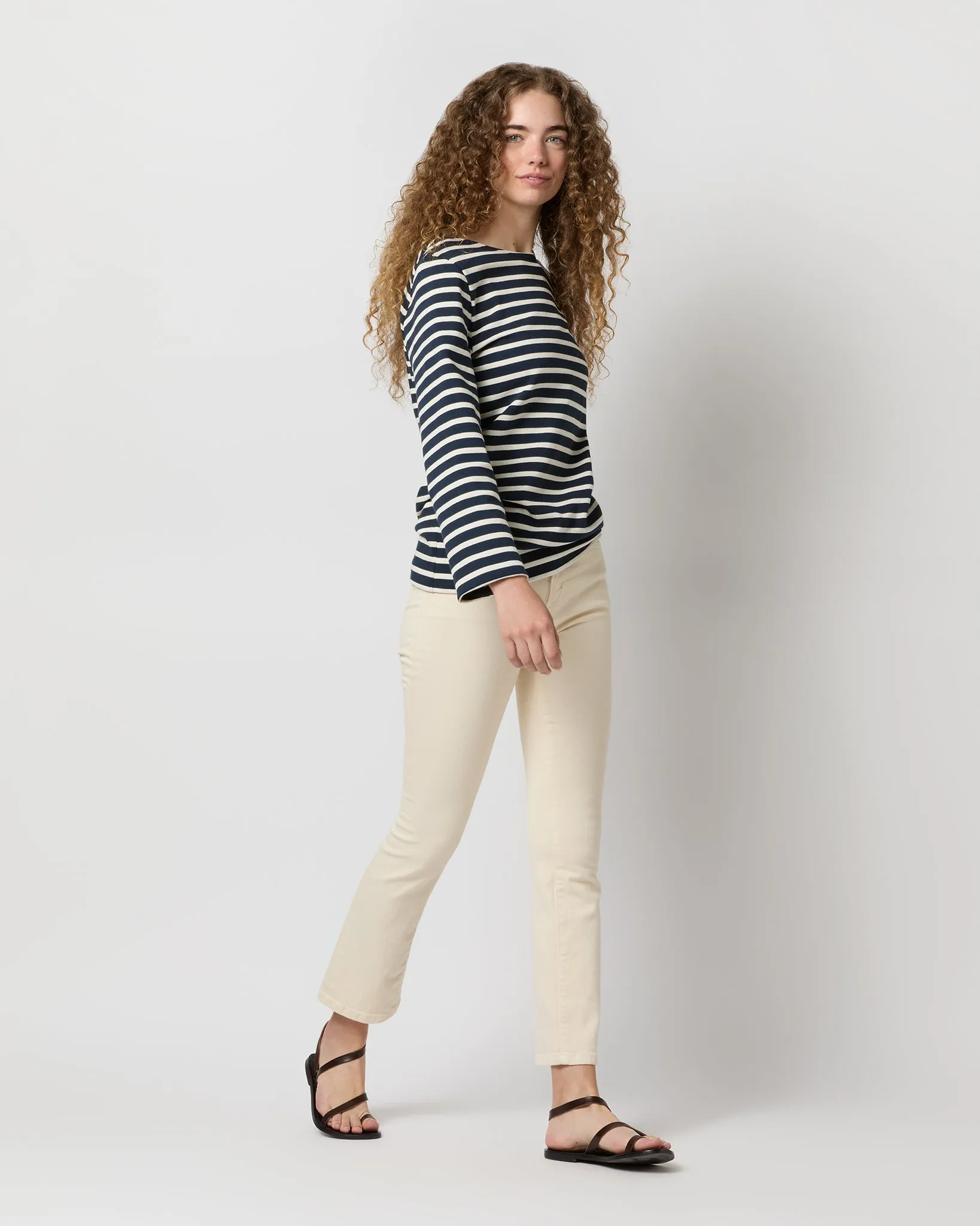 Modern Meridien Tee in Marine/Ecru Stripe sold by Mashburn product image thumbnail 4