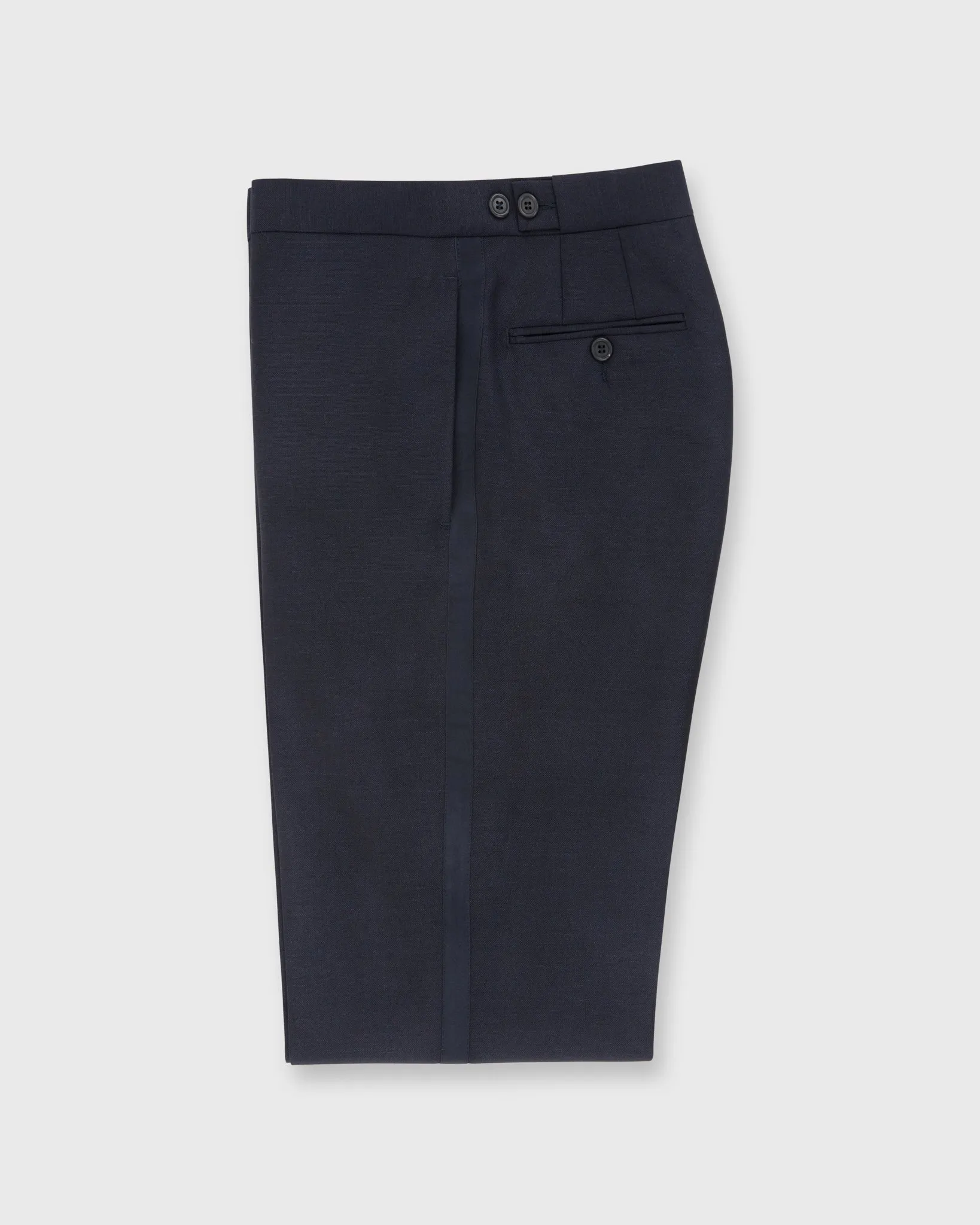 Kincaid No. 3 Peak Lapel Tuxedo in Navy Wool Mohair with Silk Grosgrain Trim sold by Mashburn product image thumbnail 3