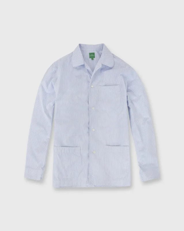 Pajama Set in Blue Stripe End-On-End sold by Mashburn