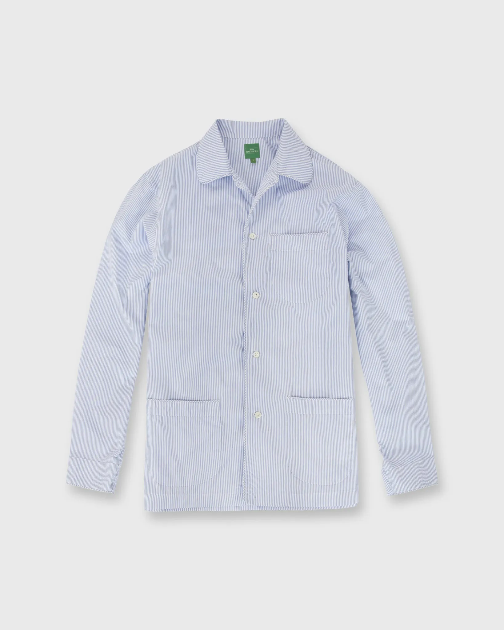 Pajama Set in Blue Stripe End-On-End sold by Mashburn