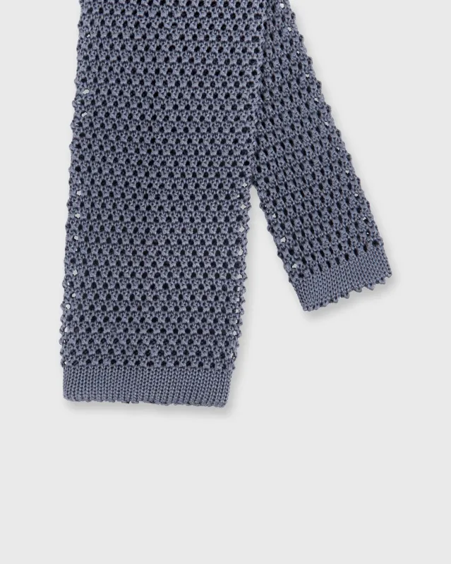 Silk Knit Tie in Slate sold by Mashburn