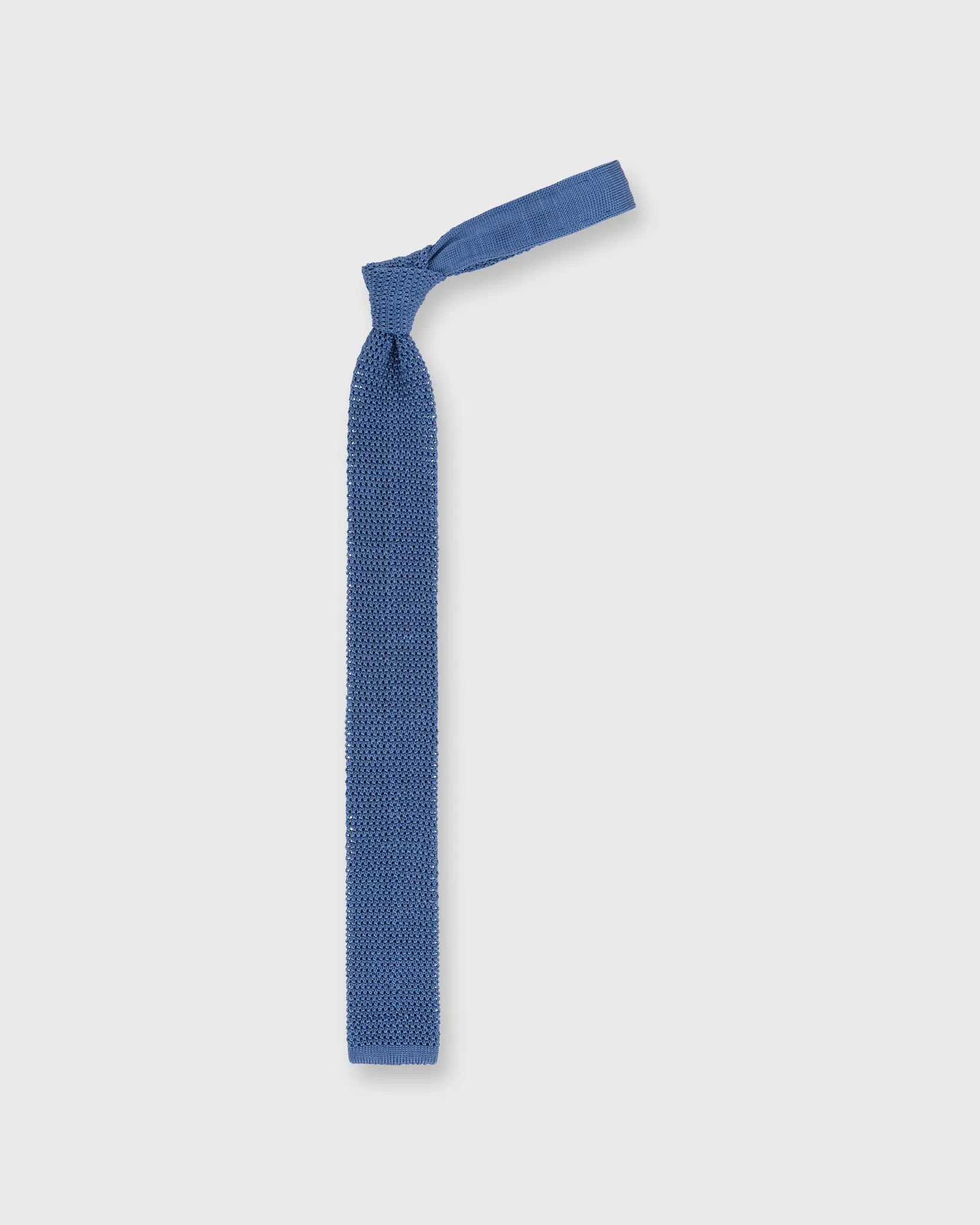 Silk Knit Tie in Mid-Blue sold by Mashburn product image thumbnail 3