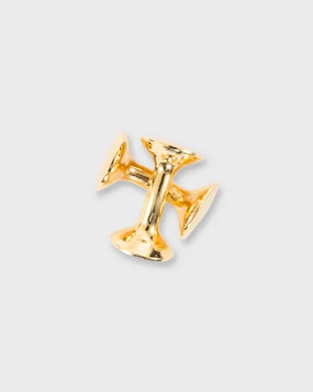 Circle Two-Way Cufflinks in Gold Plated sold by Mashburn