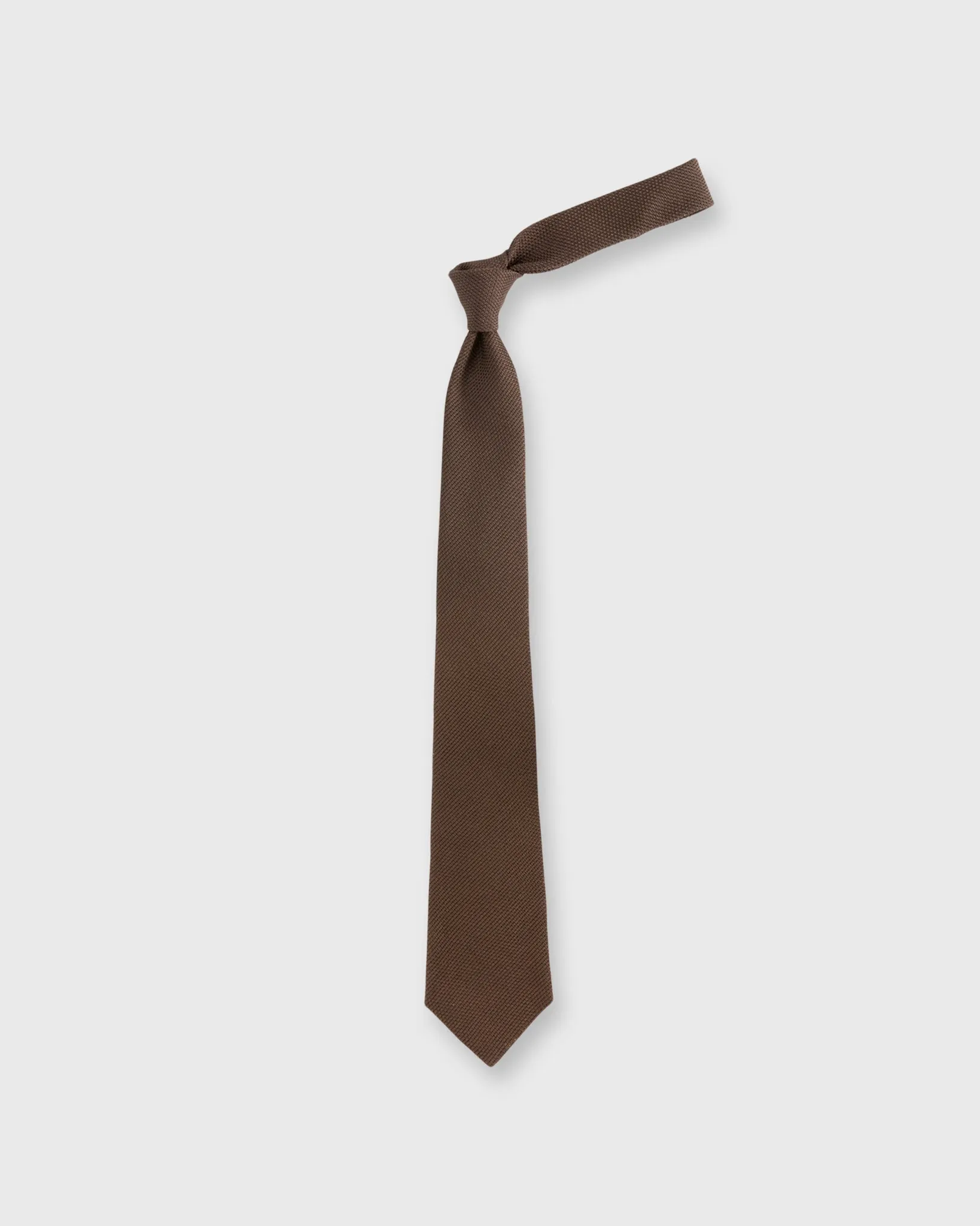 Silk Fino Grenadine Tie in Brown sold by Mashburn product image thumbnail 2