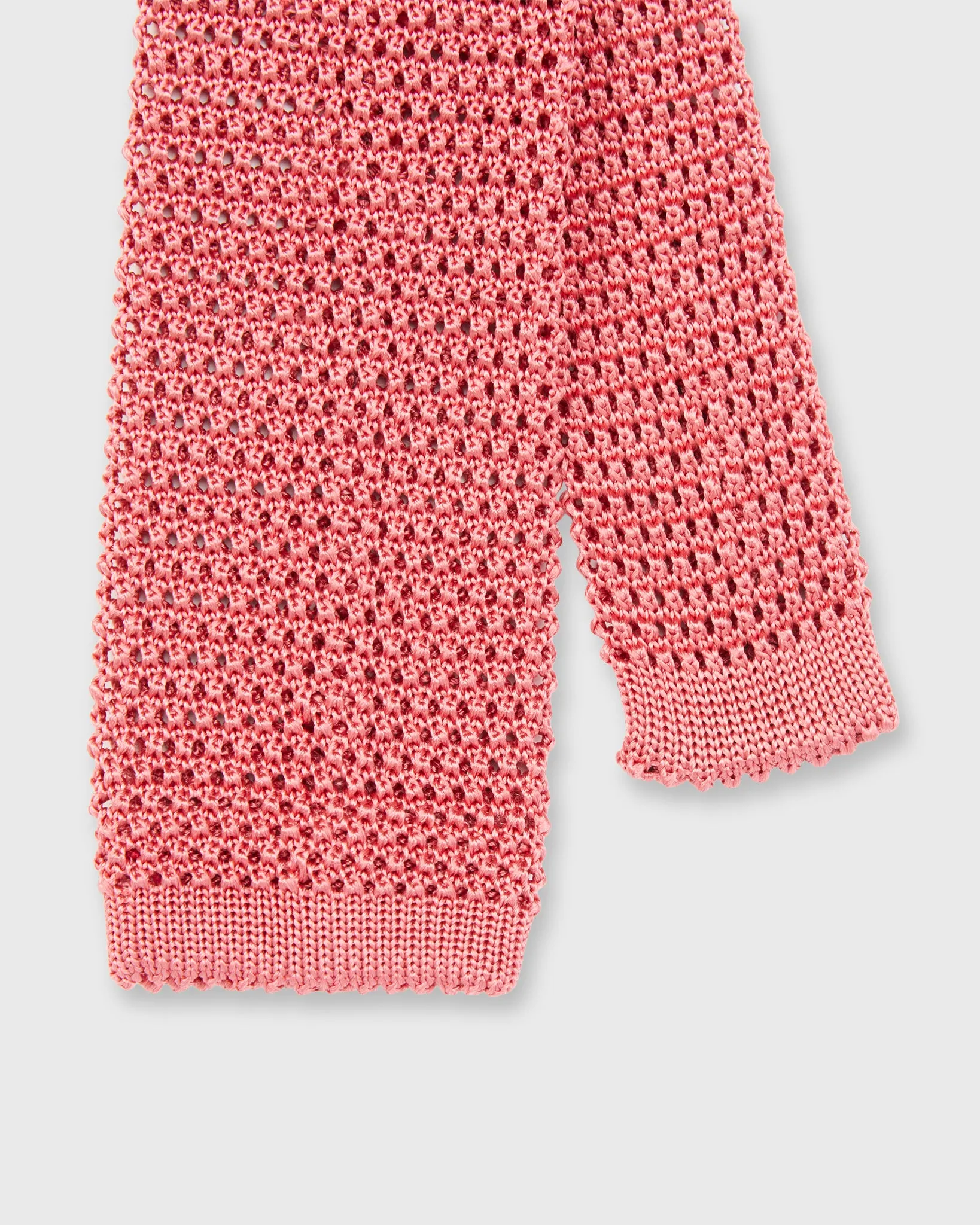 Silk Knit Tie in Coral sold by Mashburn