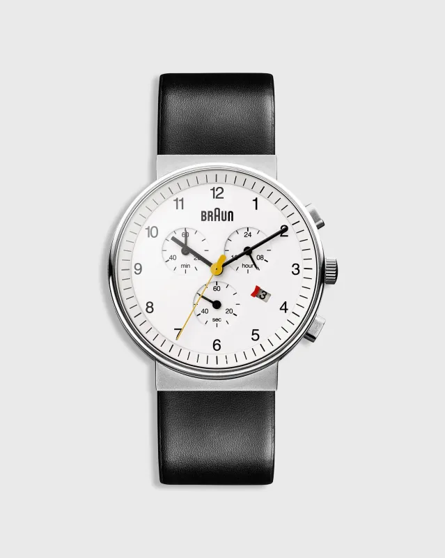 Chronograph Analog Watch in White/Black sold by Mashburn