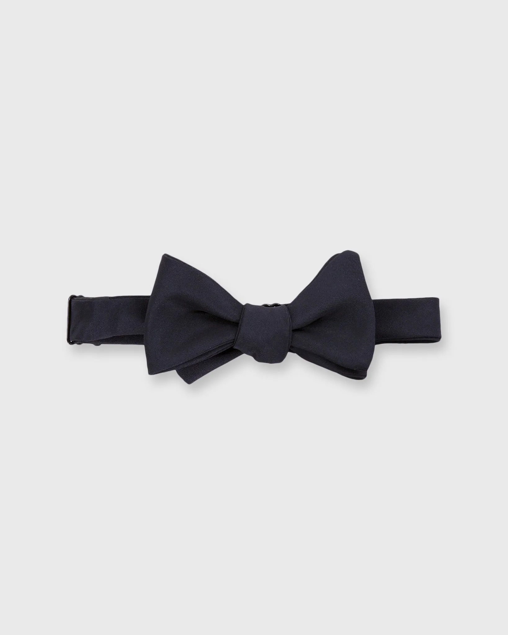 Formal Bow Tie in Navy Silk Faille sold by Mashburn