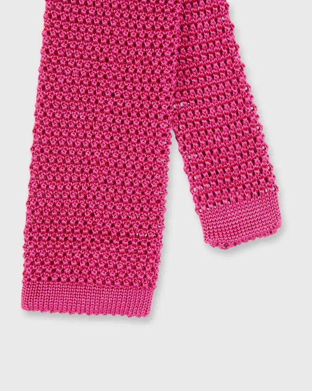 Silk Knit Tie in Fuchsia sold by Mashburn