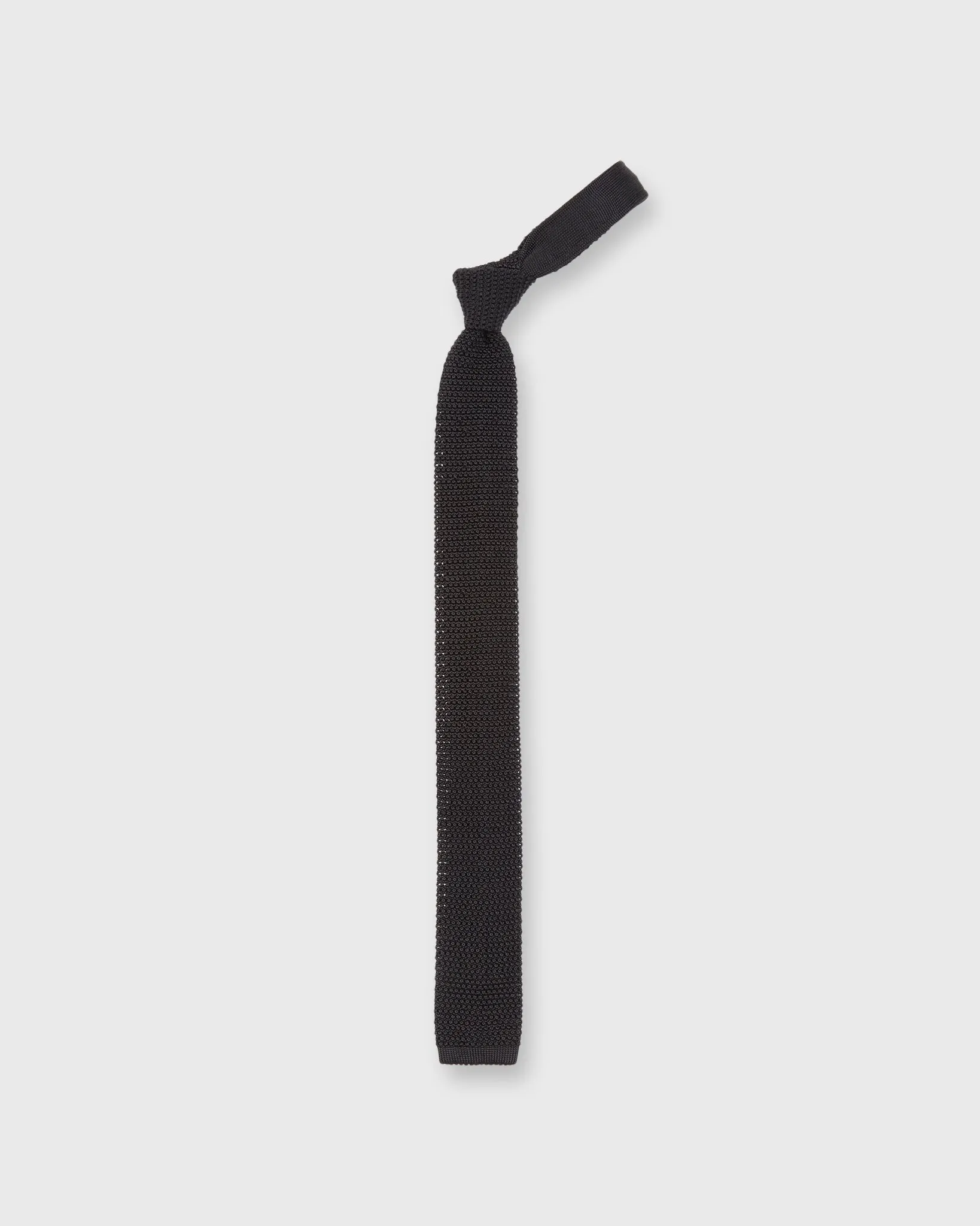 Silk Knit Tie in Black sold by Mashburn product image thumbnail 3
