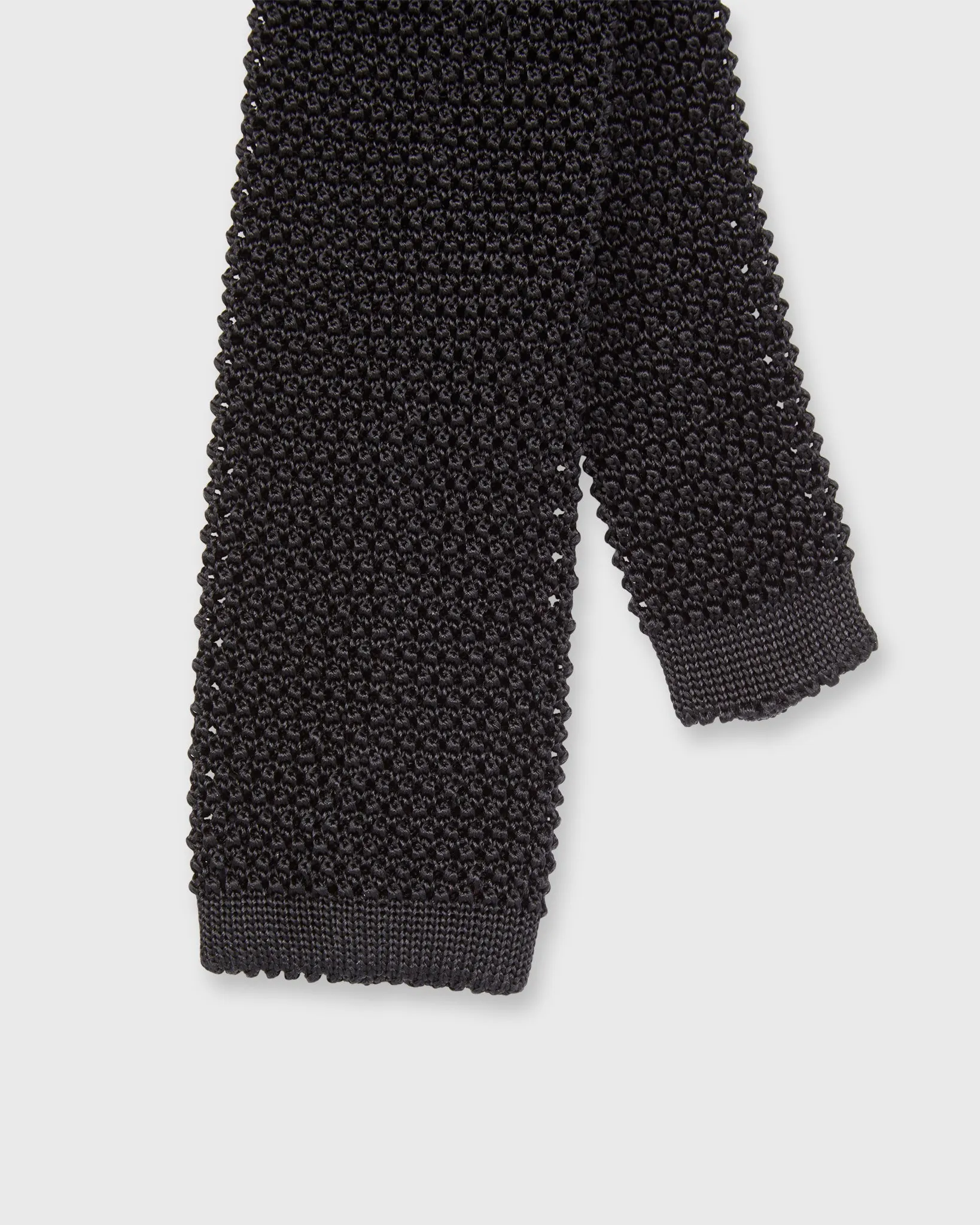 Silk Knit Tie in Black sold by Mashburn