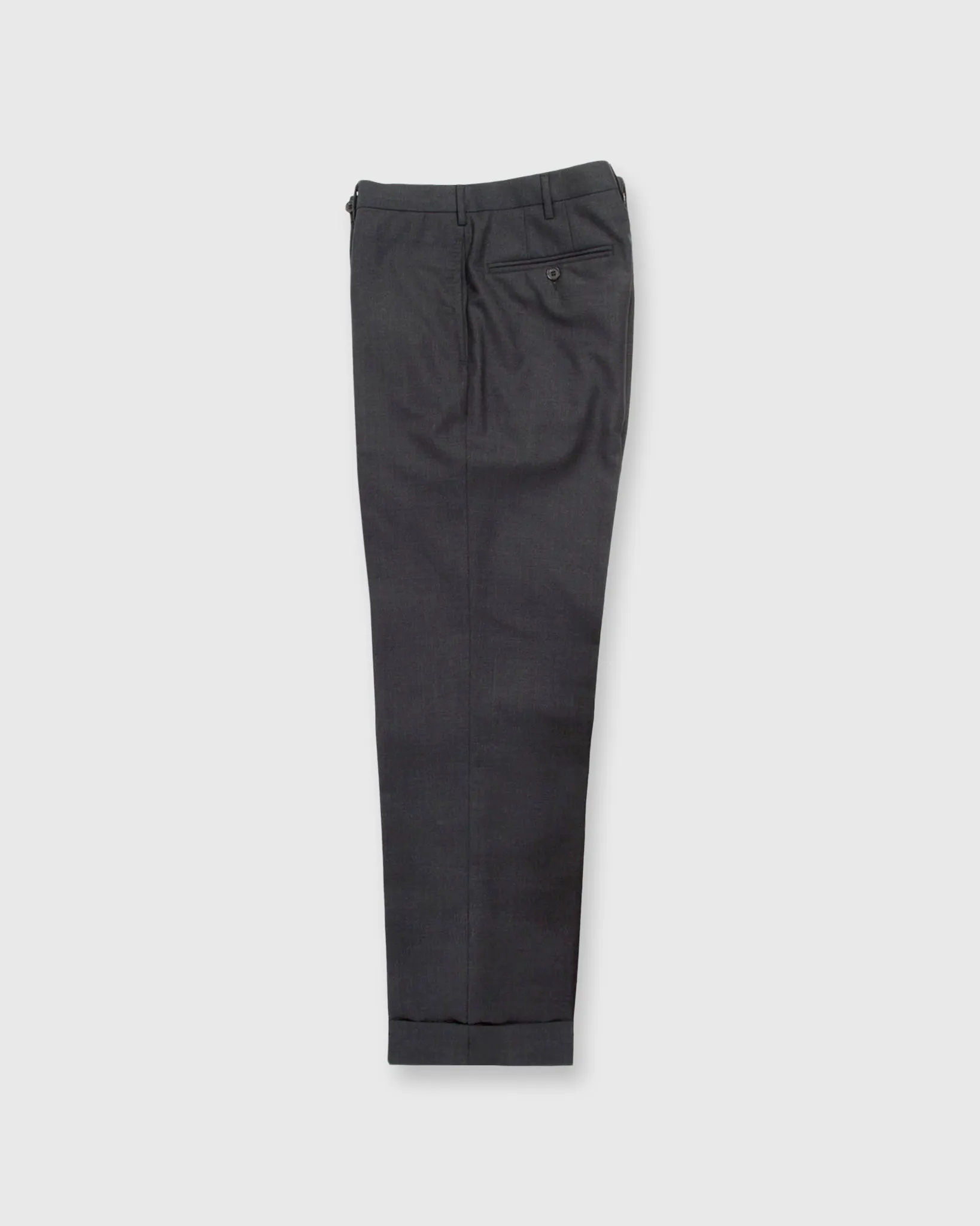 Dress Trouser in Charcoal Lightweight Twill sold by Mashburn