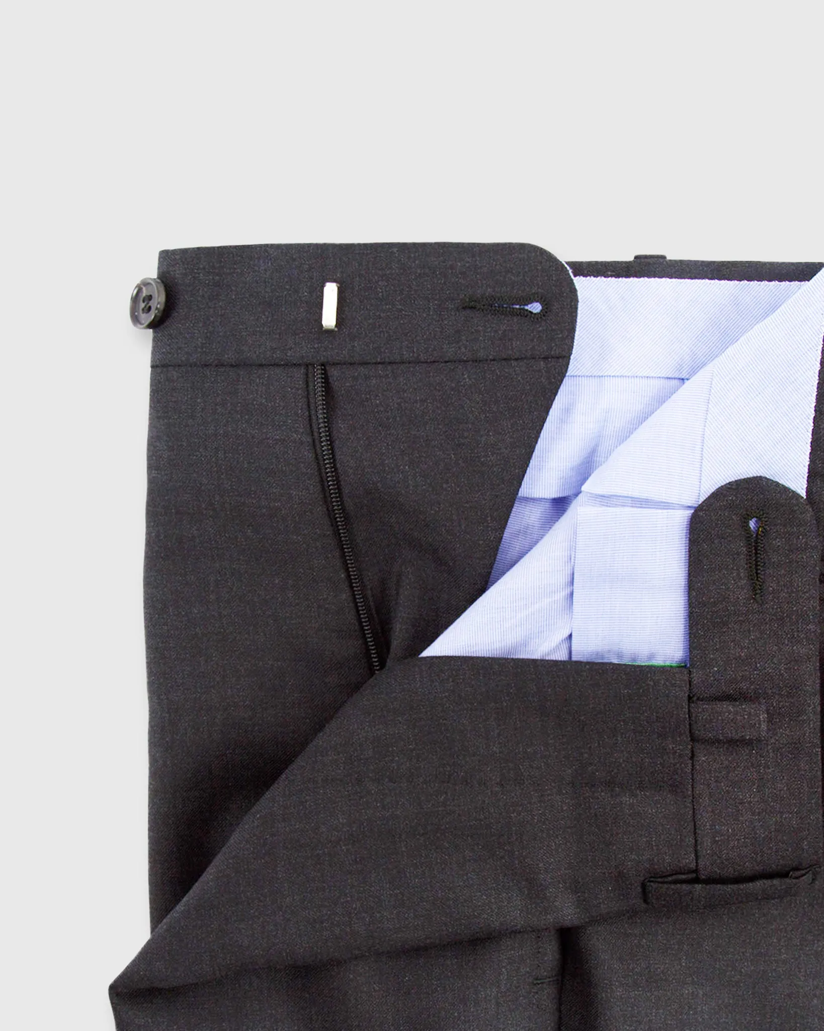 Dress Trouser in Charcoal Lightweight Twill sold by Mashburn product image thumbnail 4