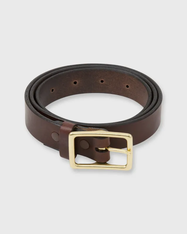 1" Belt in Chocolate Oil Pull-Up sold by Mashburn