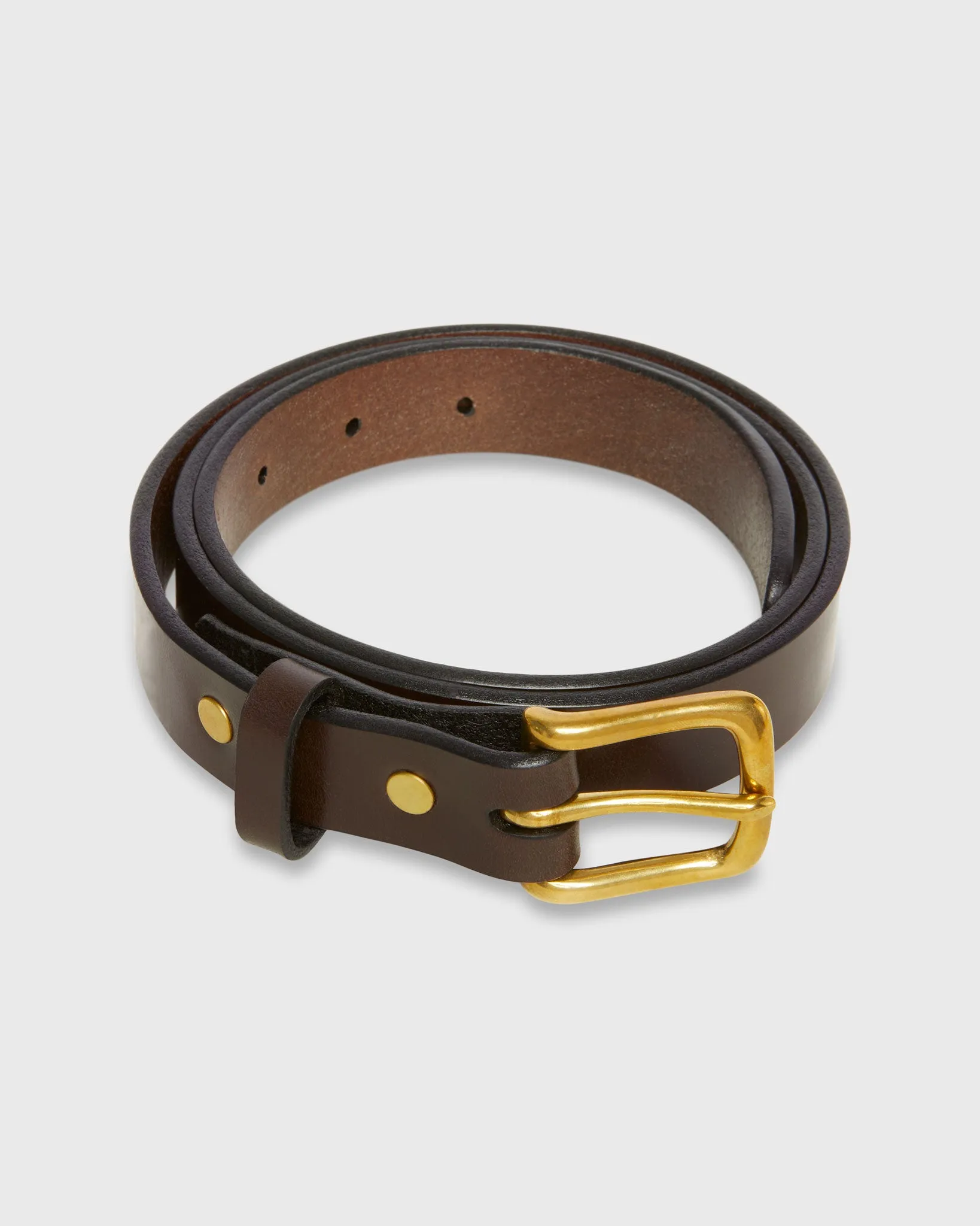 1" Belt in Chocolate Bridle sold by Mashburn