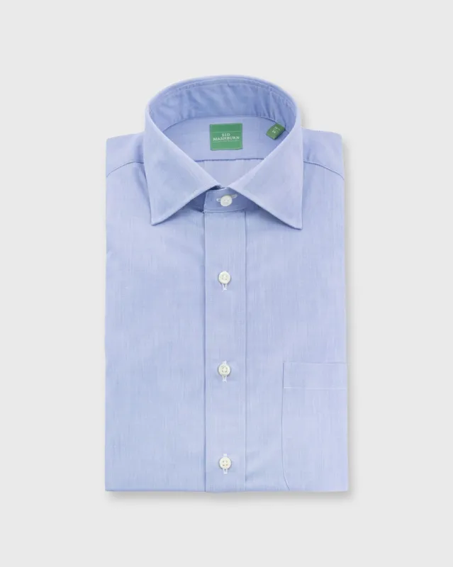 Spread Collar Dress Shirt in Blue End-On-End sold by Mashburn
