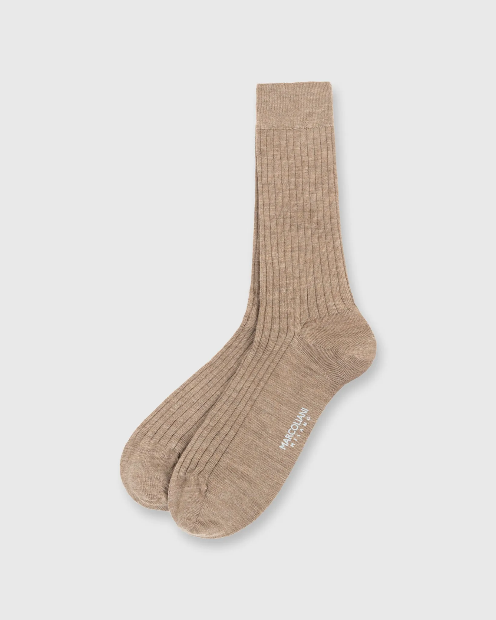 Trouser Dress Socks in Natural Extra Fine Merino sold by Mashburn