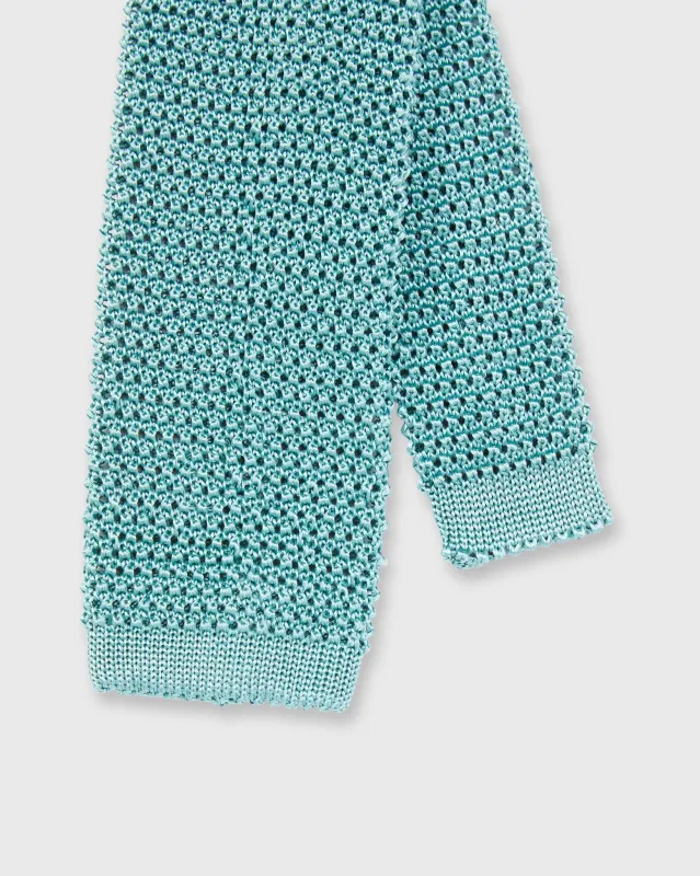 Silk Knit Tie in Sea Green sold by Mashburn