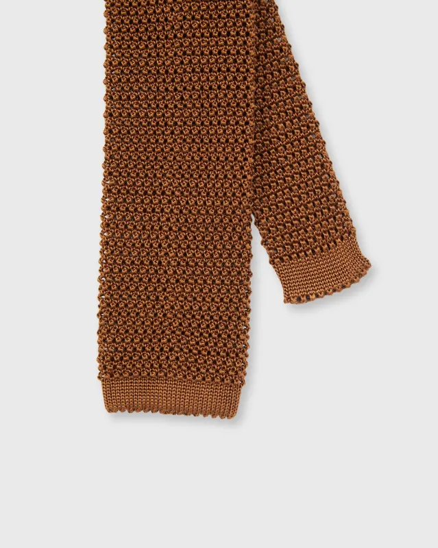 Silk Knit Tie in Havana sold by Mashburn