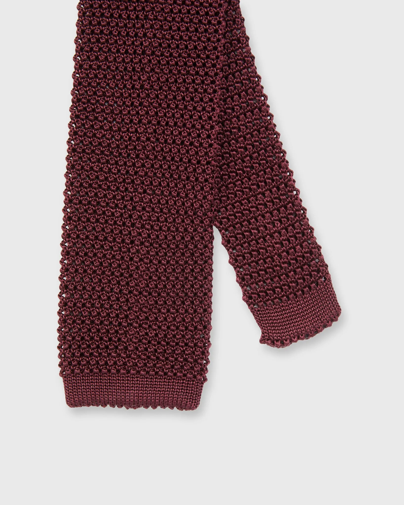 Silk Knit Tie in Oxblood sold by Mashburn