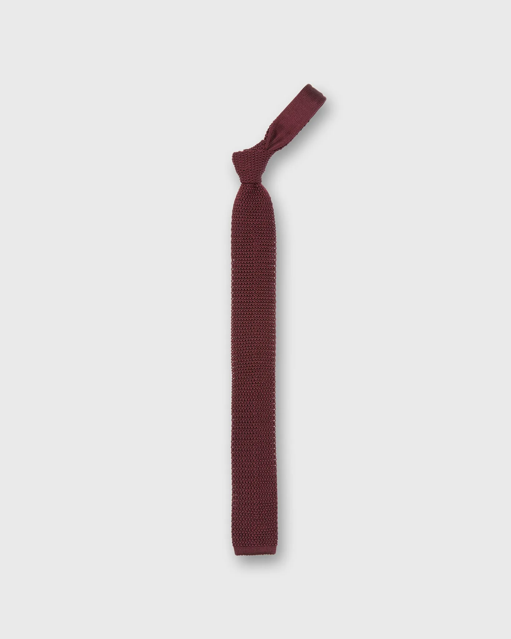 Silk Knit Tie in Oxblood sold by Mashburn product image thumbnail 3