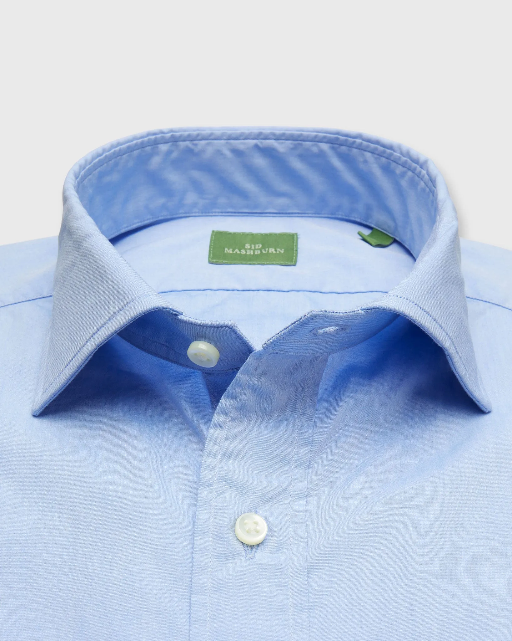 Spread Collar Sport Shirt in Light Blue Chambray sold by Mashburn product image thumbnail 2