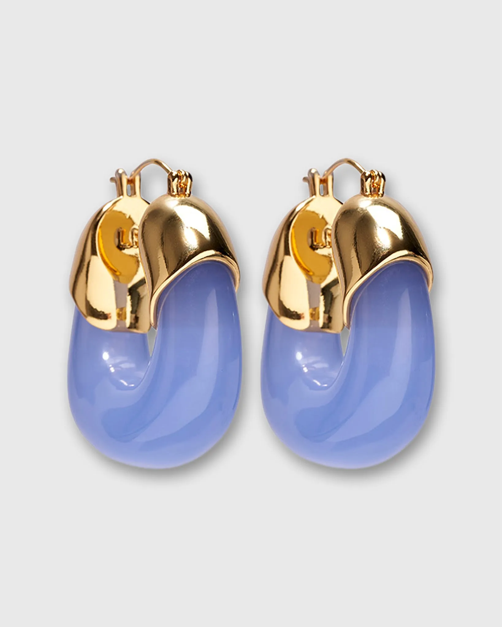 Mini Organic Hoop Earrings in Periwinkle sold by Mashburn product image thumbnail 3