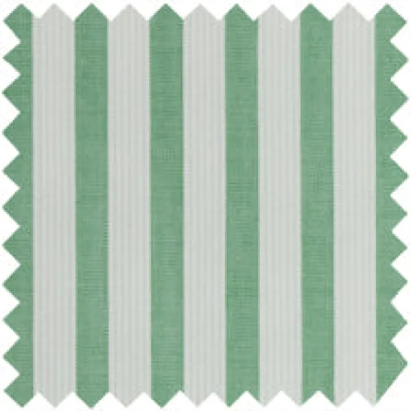 Made-to-Order Pleated Wrap Skirt in Green/White Corded Stripe sold by Mashburn