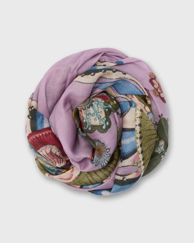 Square Scarf in Dusty Pink Nucleus Silk Blend sold by Mashburn