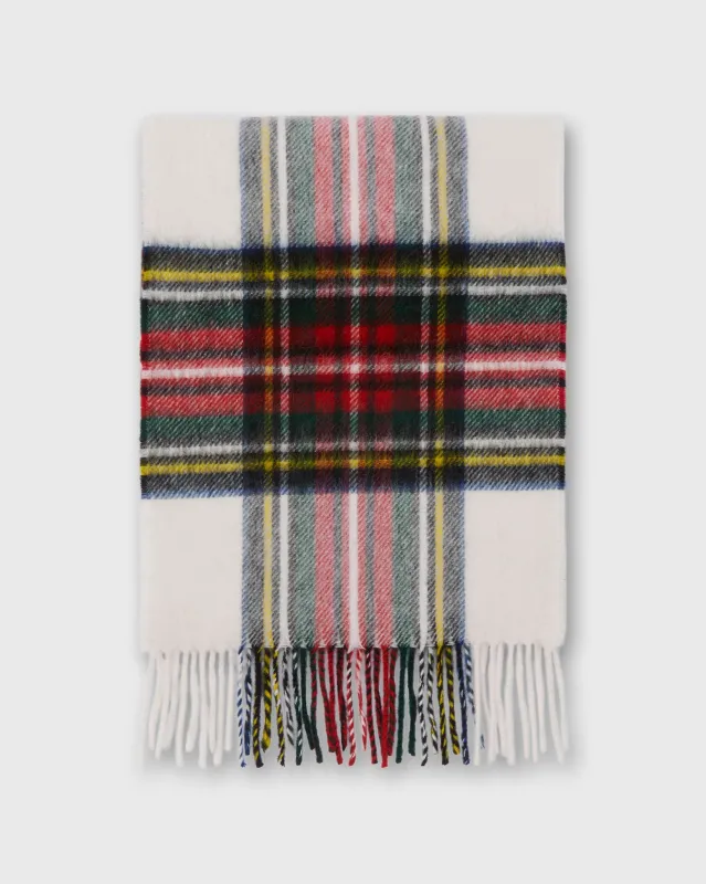 Tartan Merino Scarf in Dress Stewart sold by Mashburn