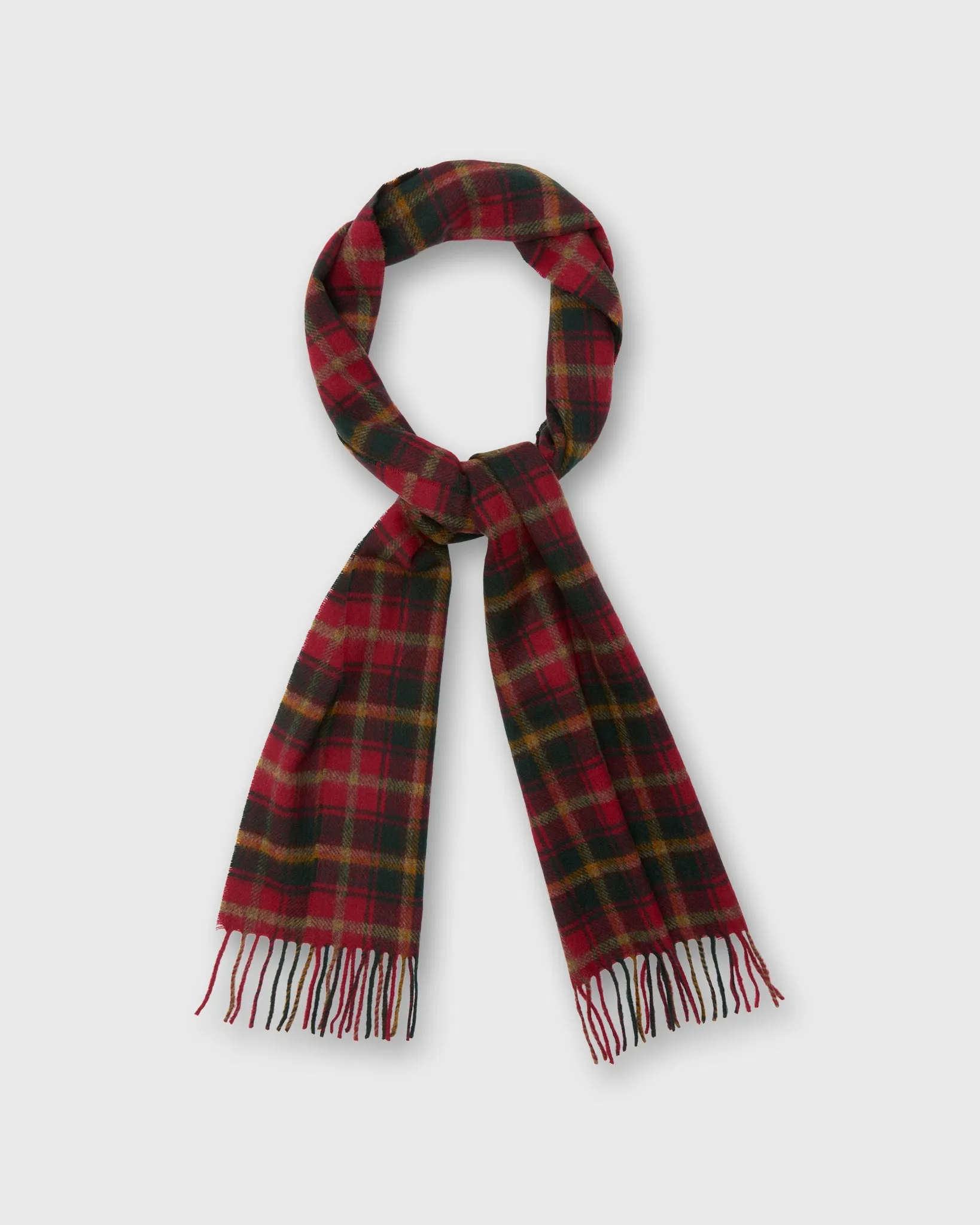 Tartan Merino Scarf in Dark Maple sold by Mashburn product image thumbnail 2