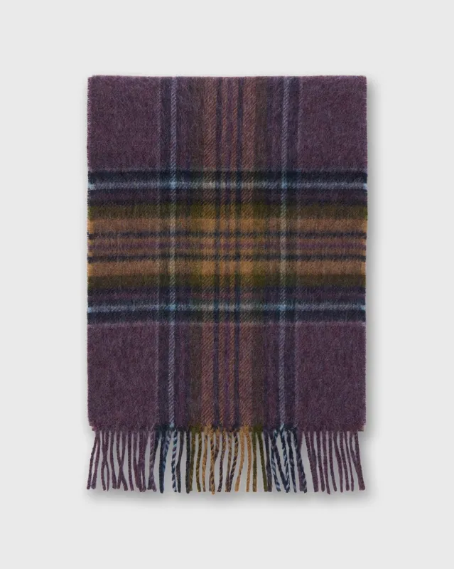 Tartan Merino Scarf in Heather Stewart sold by Mashburn