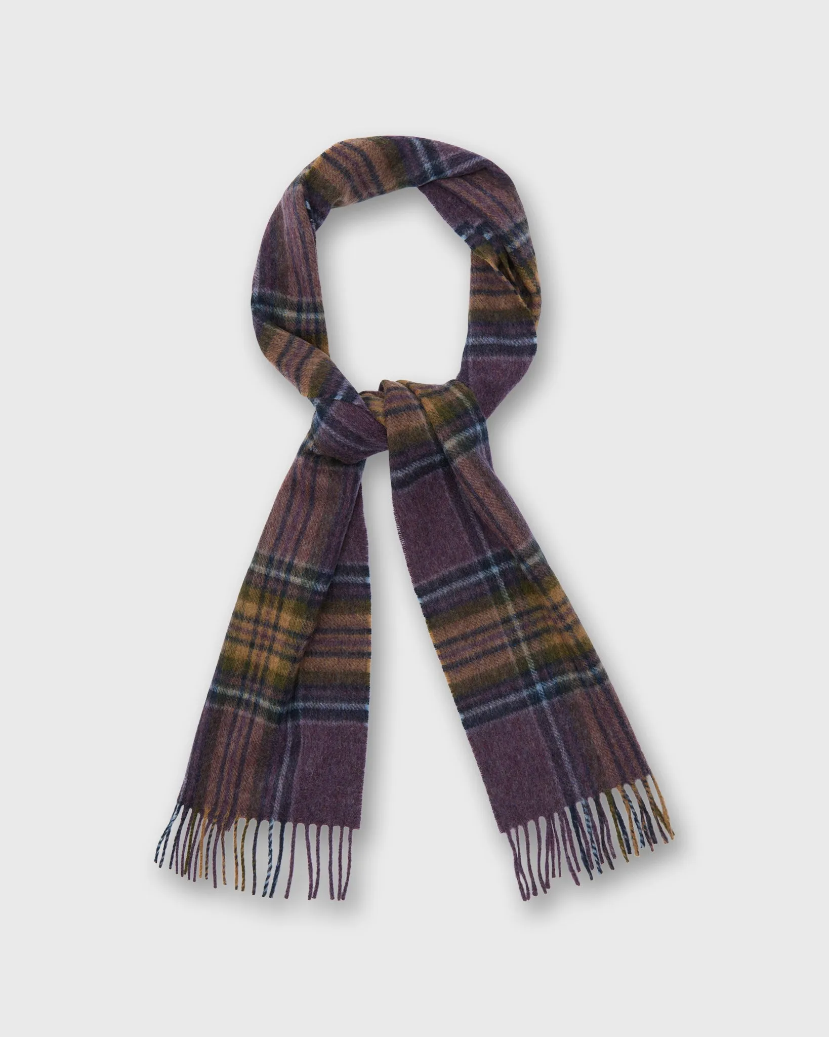 Tartan Merino Scarf in Heather Stewart sold by Mashburn product image thumbnail 2