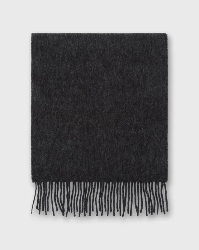 Merino Scarf in Dark Charcoal sold by Mashburn