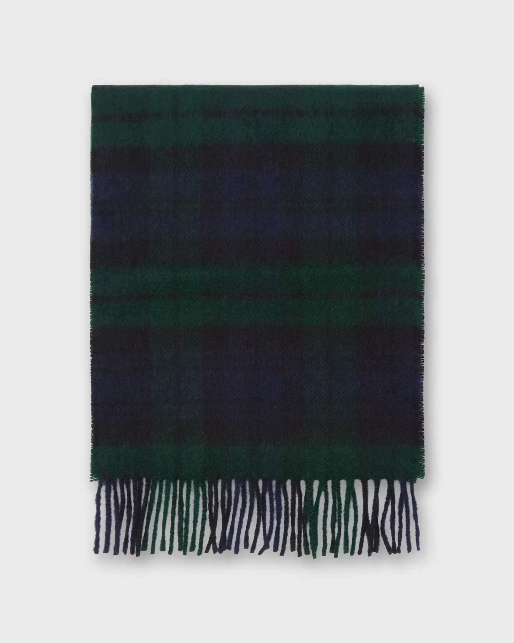 Tartan Merino Scarf in Blackwatch sold by Mashburn