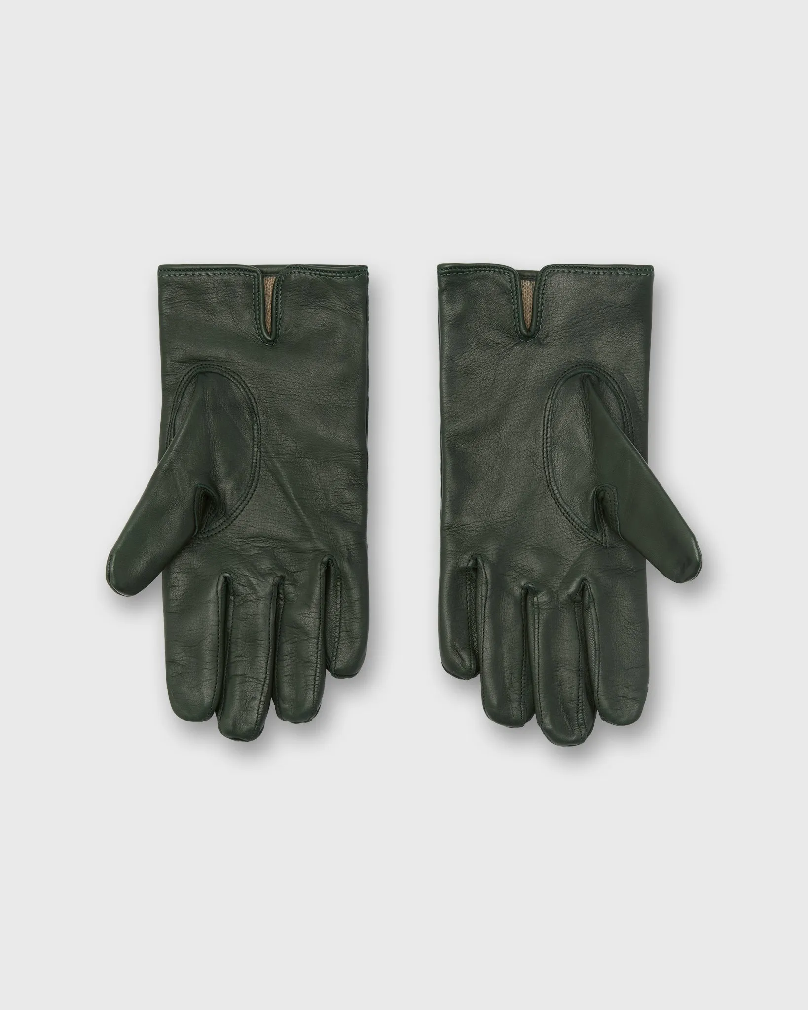 Cashmere-Lined Gloves in Bottle Green Nappa Leather sold by Mashburn product image thumbnail 2