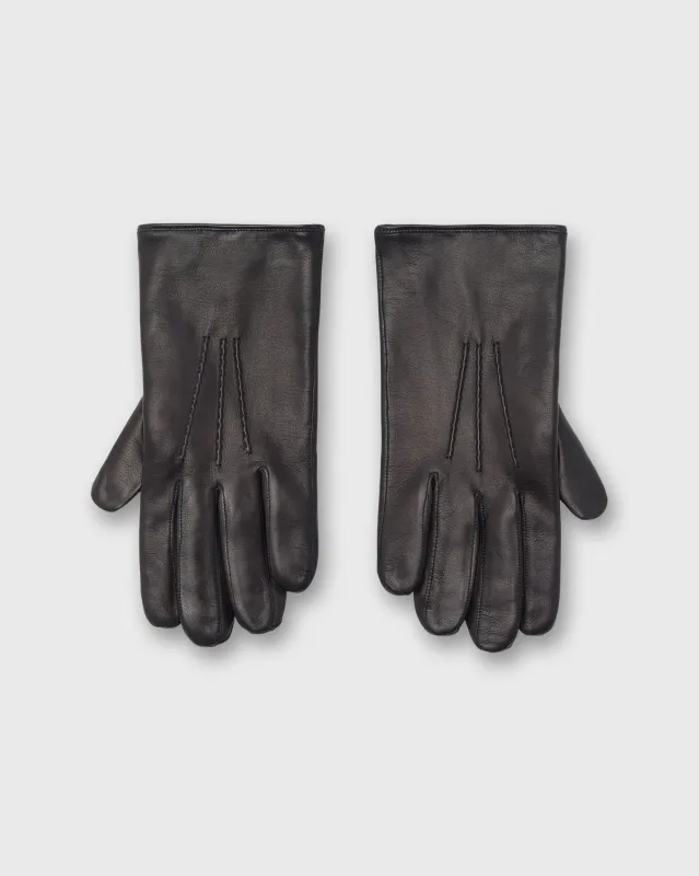 Cashmere-Lined Gloves in Navy Nappa Leather sold by Mashburn