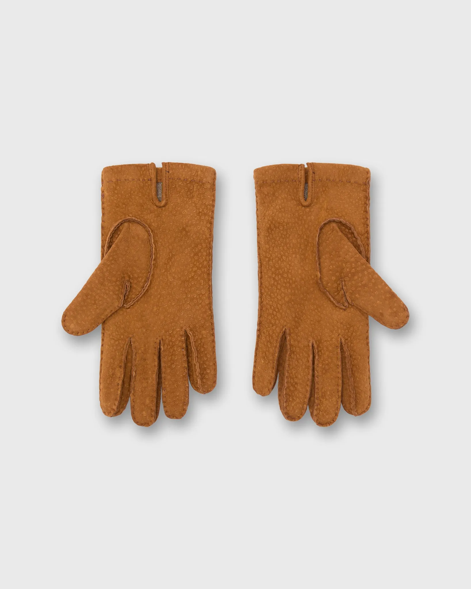 Hand-Stitched Cashmere-Lined Gloves in Medium Brown Carpinchos sold by Mashburn product image thumbnail 2