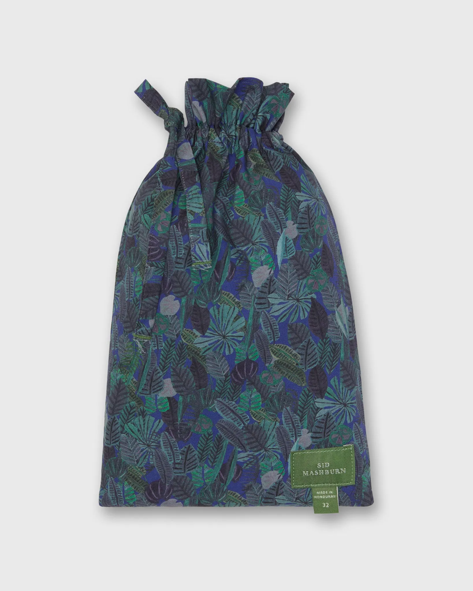 Button-Front Boxer Short in Navy/Green Multi Chaparral Liberty Fabric sold by Mashburn product image thumbnail 2