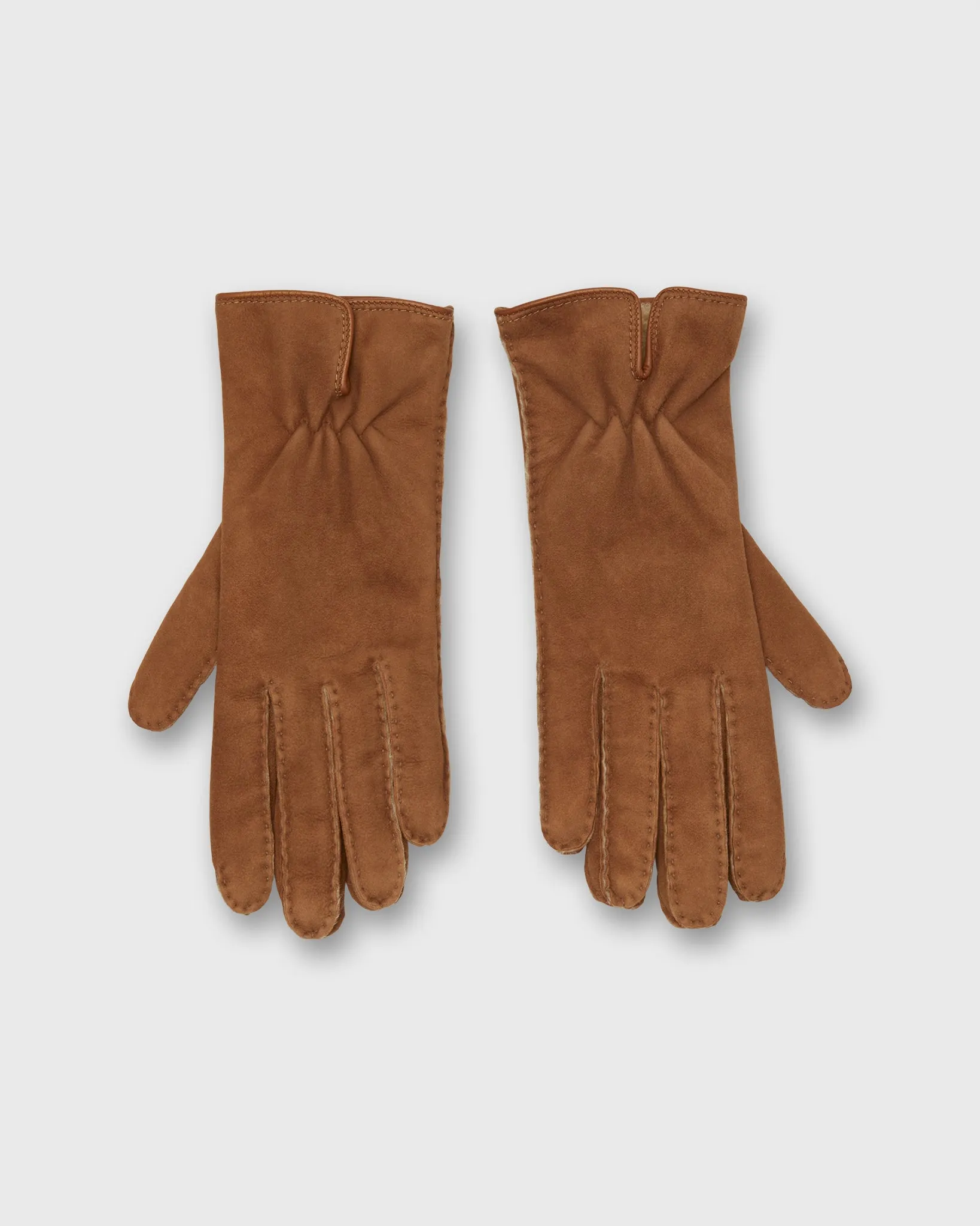 Sherpa-Lined Gloves in Caramel Suede sold by Mashburn