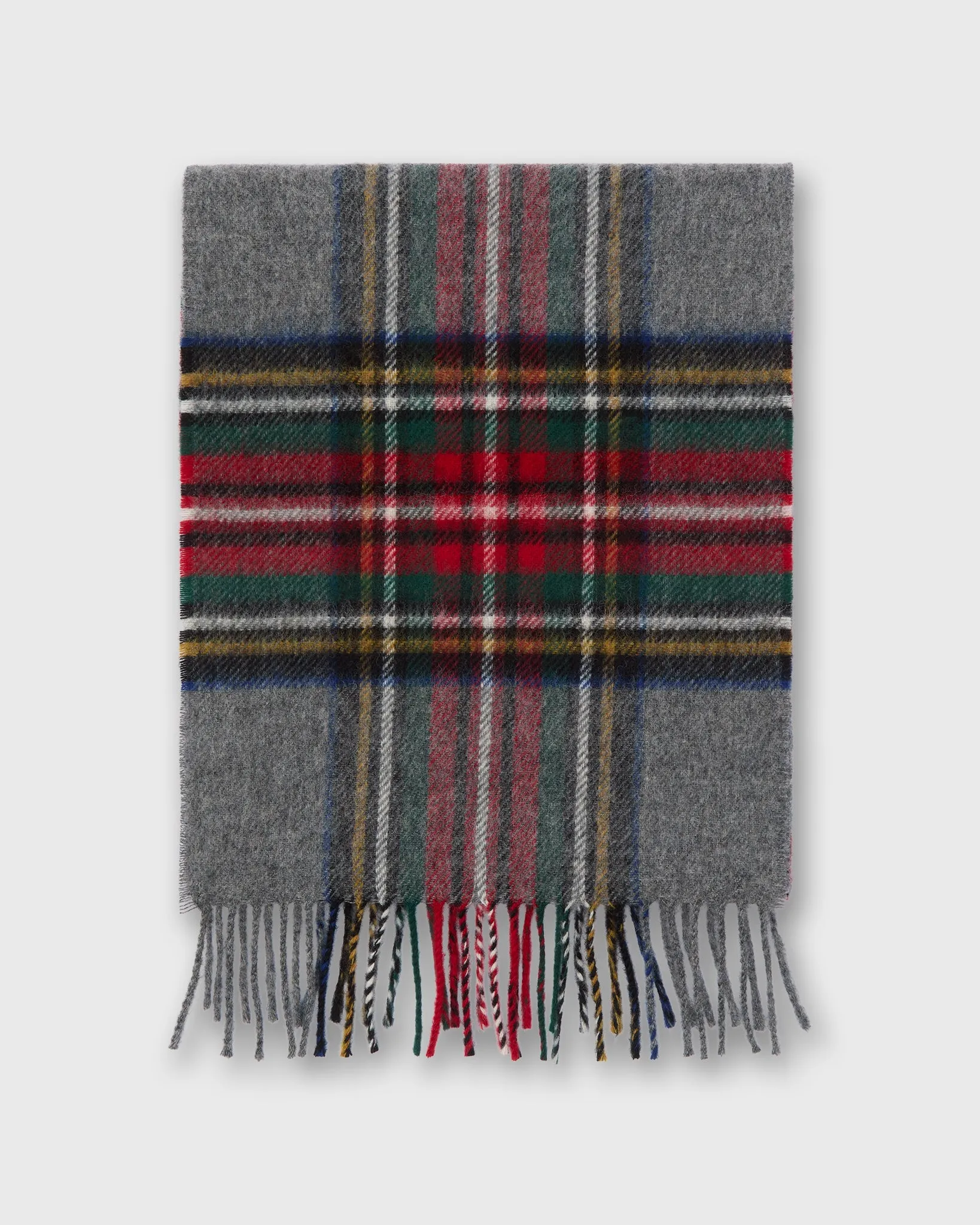 Tartan Merino Scarf in Grey Stewart sold by Mashburn product image thumbnail 2