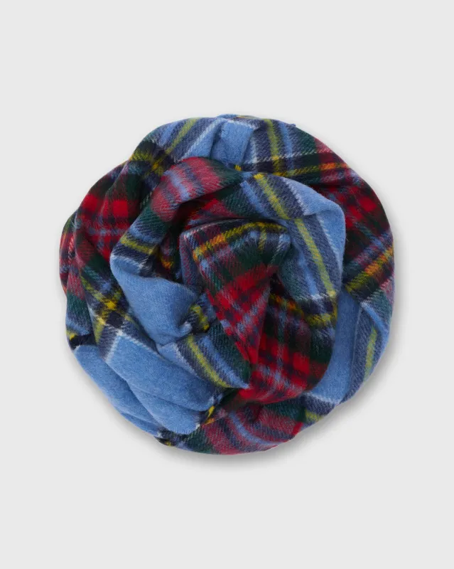 Tartan Merino Scarf in Blue Vintage Stewart sold by Mashburn