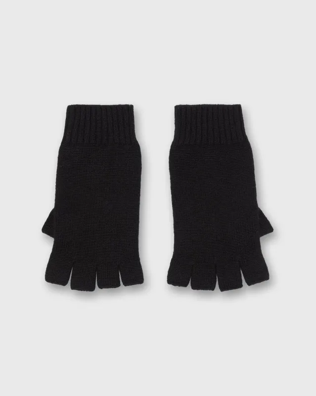 Cashmere Fingerless Gloves in Black sold by Mashburn